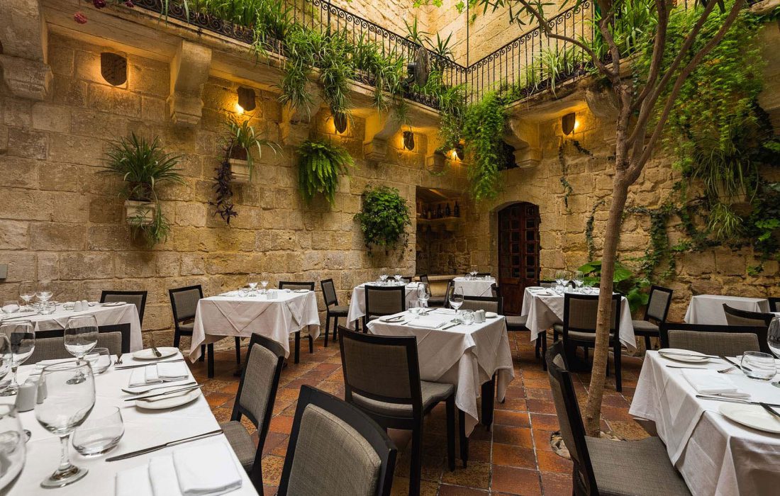 The Medina Restaurant Courtyard in Mdina Malta