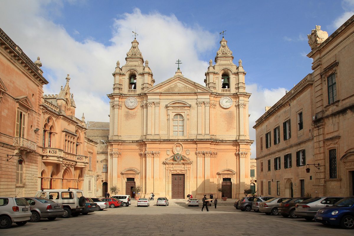 The Mdina Co-Cathedral, situated in the magnificent piazza which served for a lot of backdrops in international movies