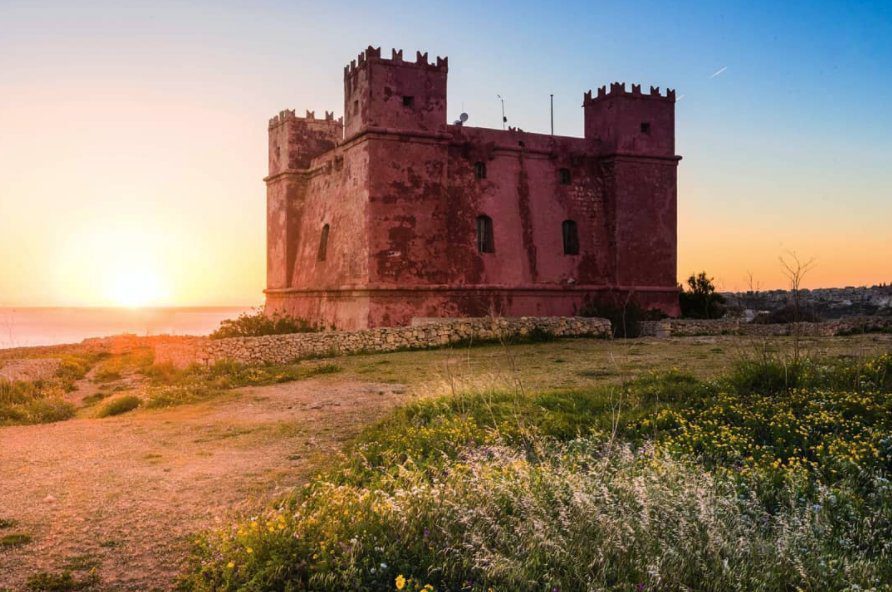 Most Instagrammable Spots in Malta - Red Tower, St. Agatha's Tower in Mellieha